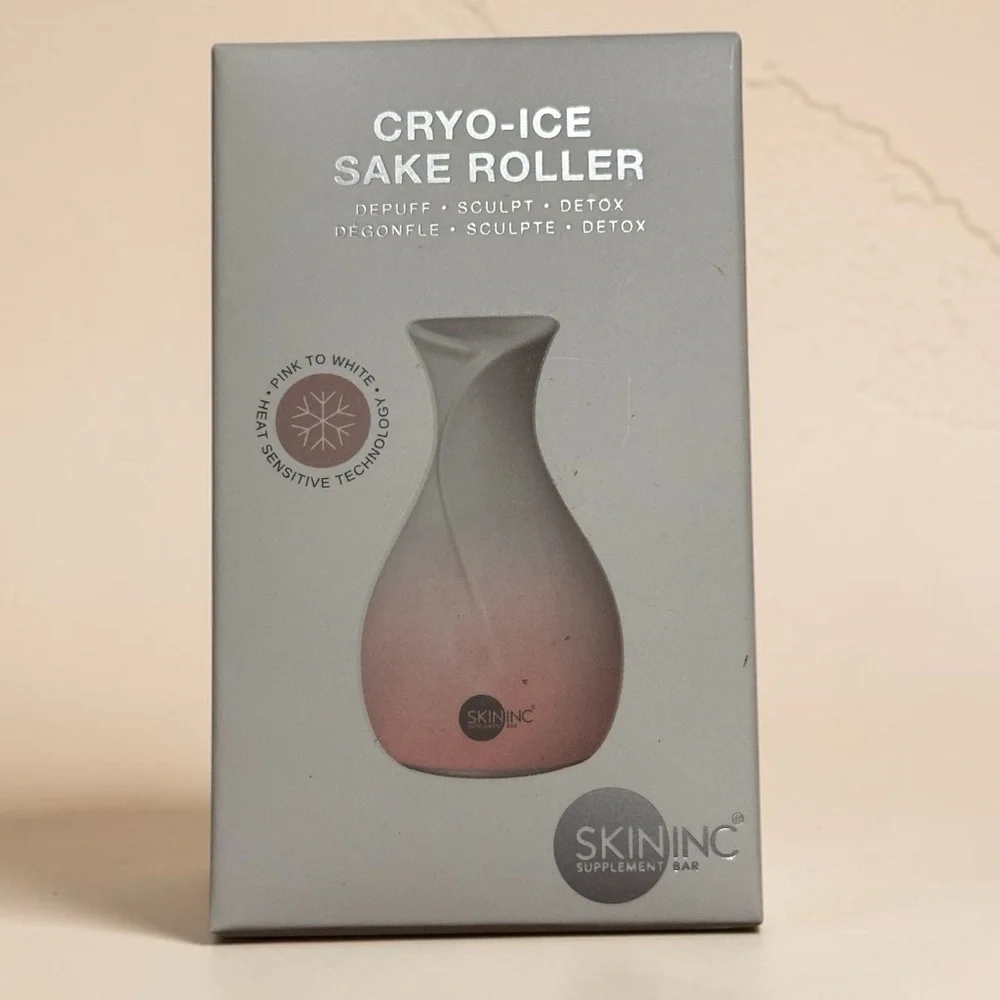 Skin Inc. Cryo-Ice Sake Roller - Pink Cooling Facial Sculpting Tool (NewInBox)